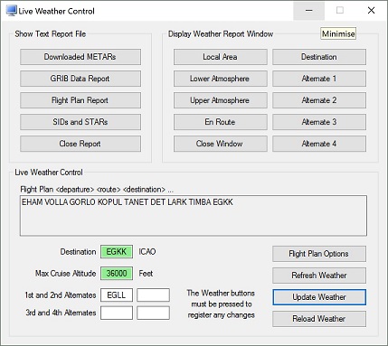 OpusFSI Live Weather Control