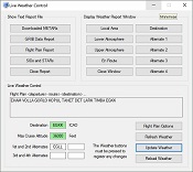 OpusFSI Client side weather control for entering weather or flight plan data, or requesting reports via a networked client PC