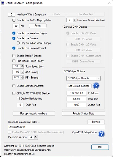 OpusFSI Server Configuration for 6 client PCs