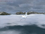 Screenshot provided courtesy Jean-Paul Mes using cloud textures and skies from Pablo Diaz's HDE V2.0 freeware addon, updated for FSX by Danny Glover