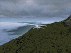 Screenshot provided courtesy Jean-Paul Mes using cloud textures and skies from Pablo Diaz's HDE V2.0 freeware addon, updated for FSX by Danny Glover